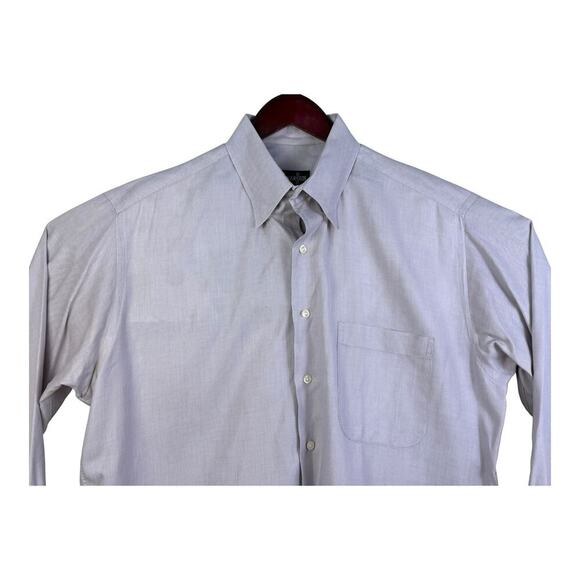 Gitman Bros Shirt Mens 16.5 34 Purple Dress Shirt Business Casual Preppy Wedding - Picture 3 of 16
